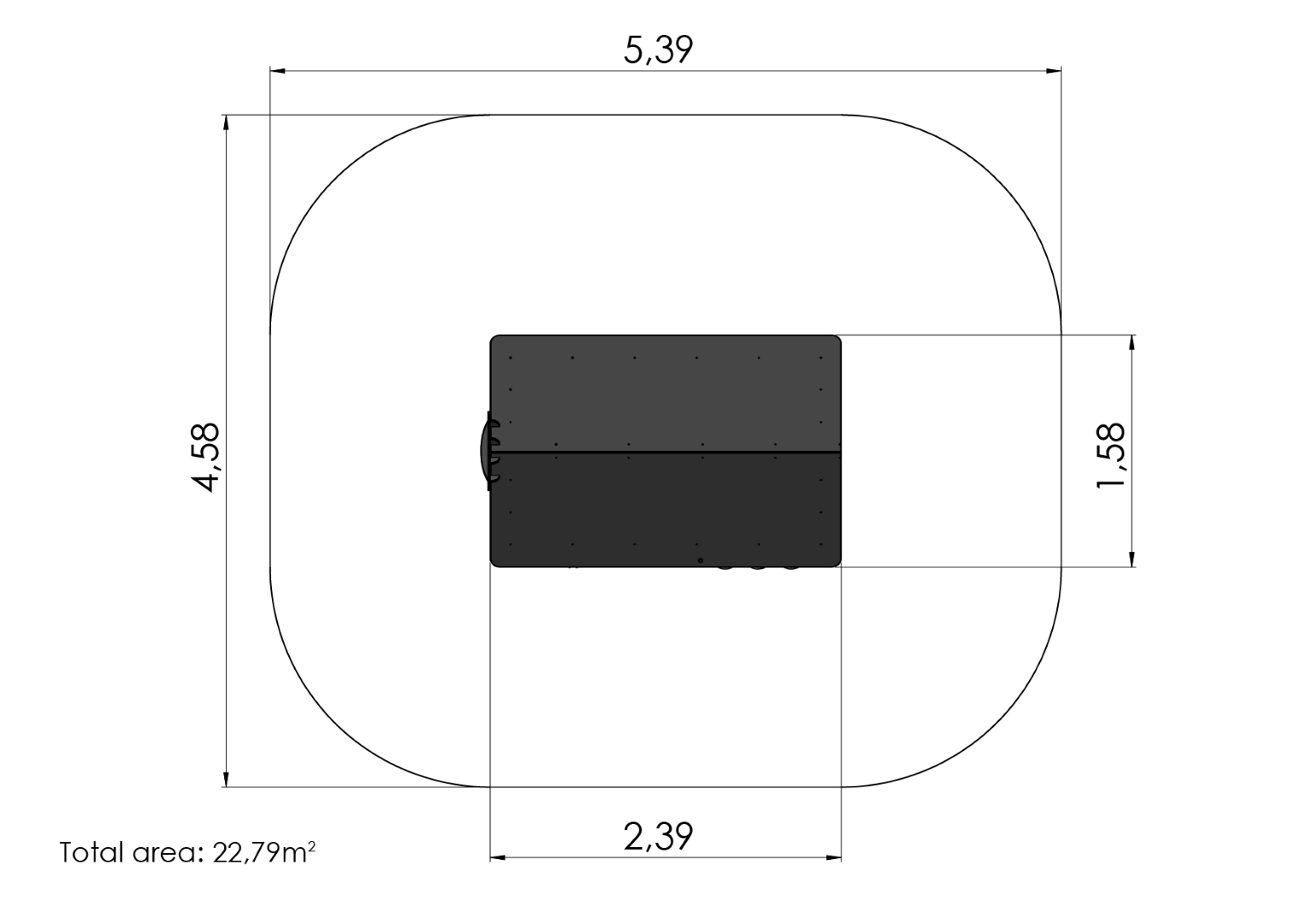 Speelhuisje BUFFET met activiteitenpanelen