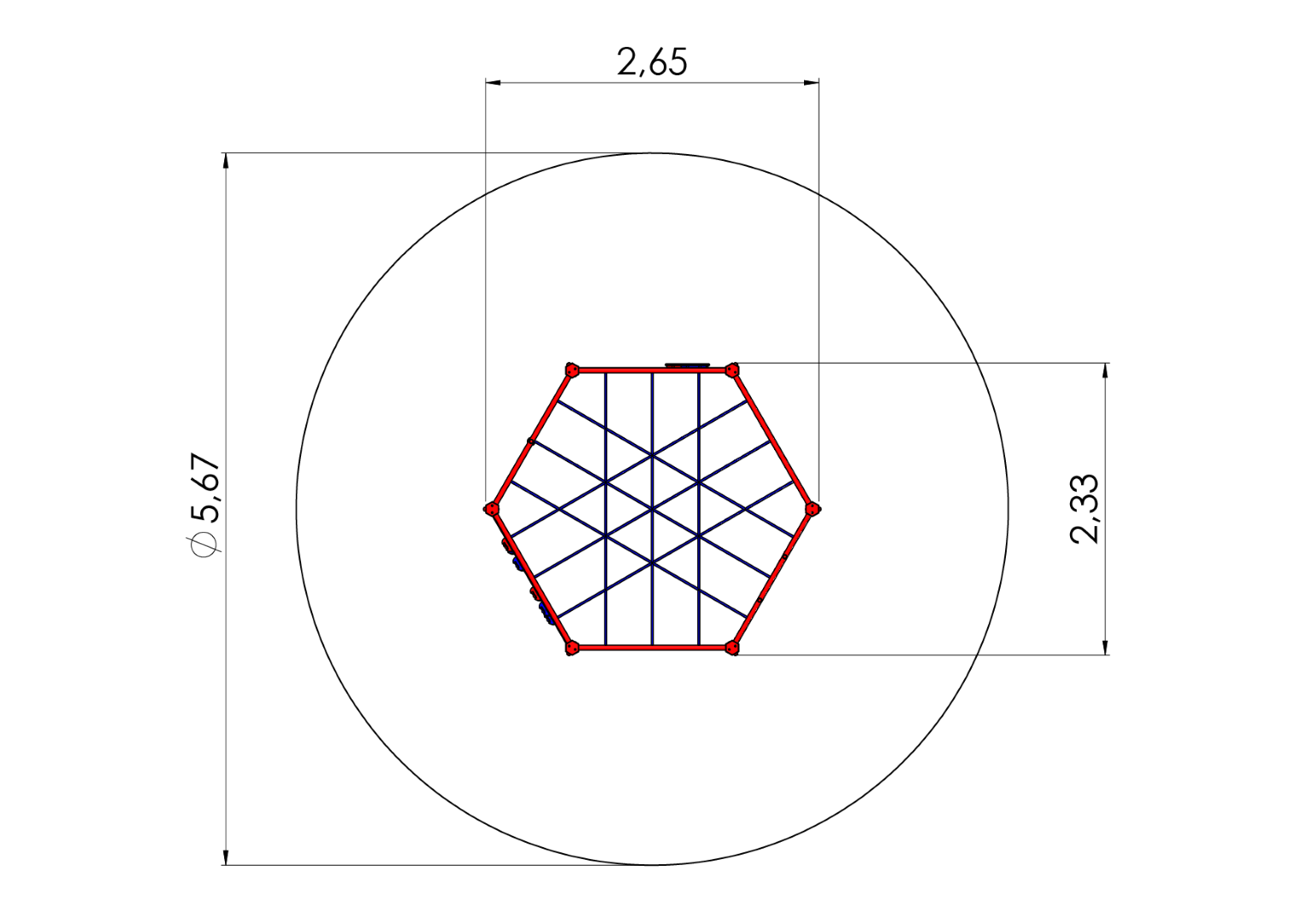 Klimrek HEXAGON 2 (h. 1,7 m)