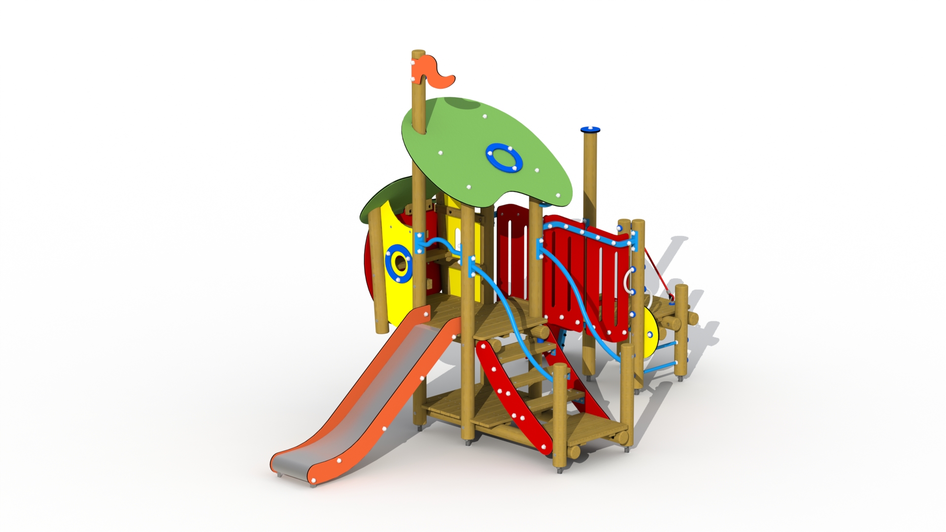 Aladin en de wonderlamp (inox/RVS glijbaan)