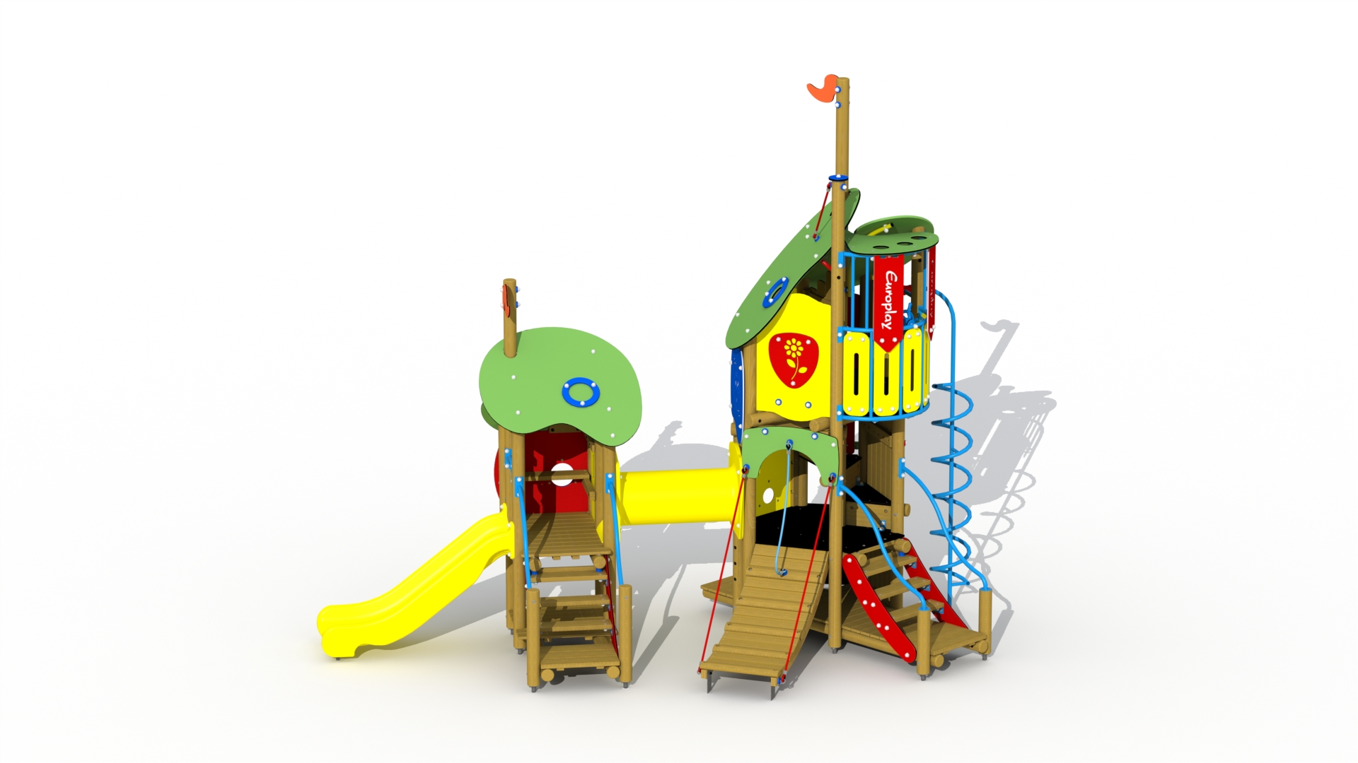 De kikkerkoning   (kunststof glijbaan en kruiptunnel)