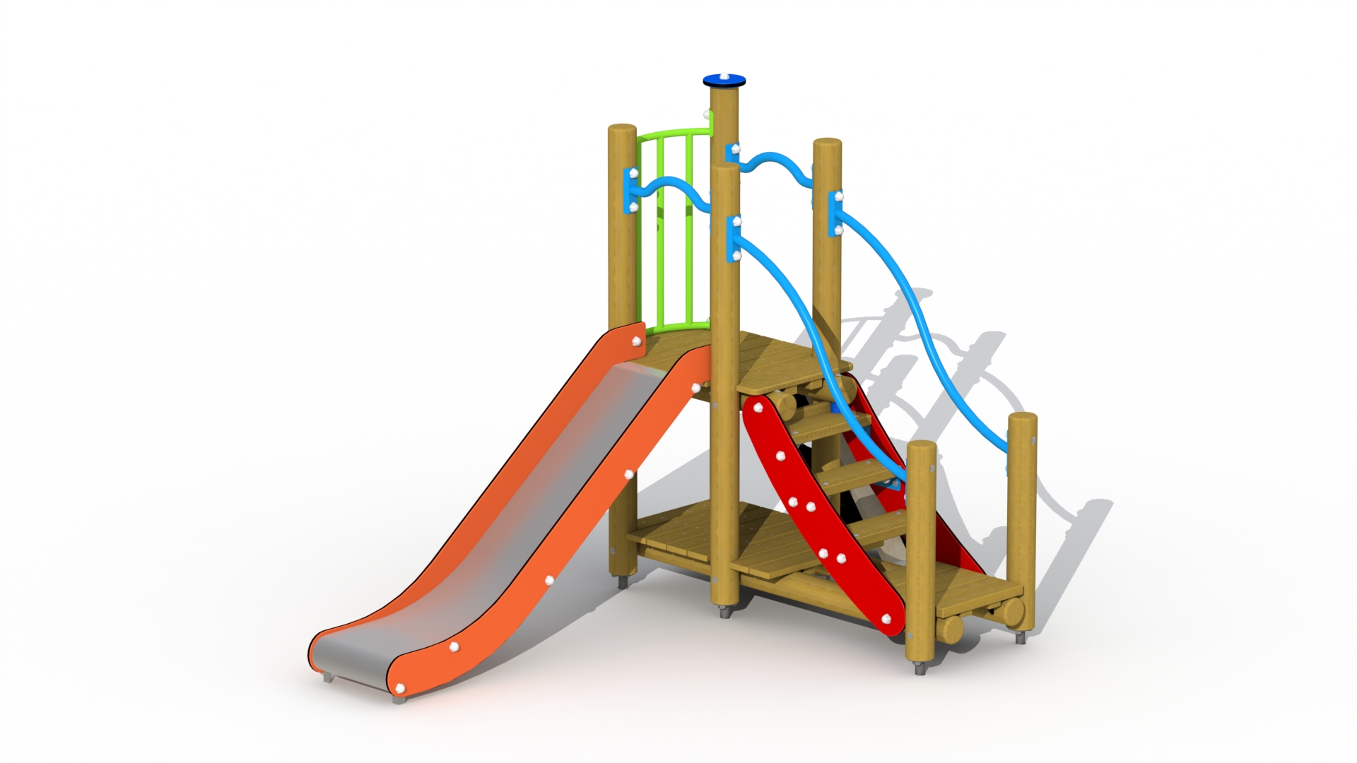 Assepoester (inox/RVS glijbaan)