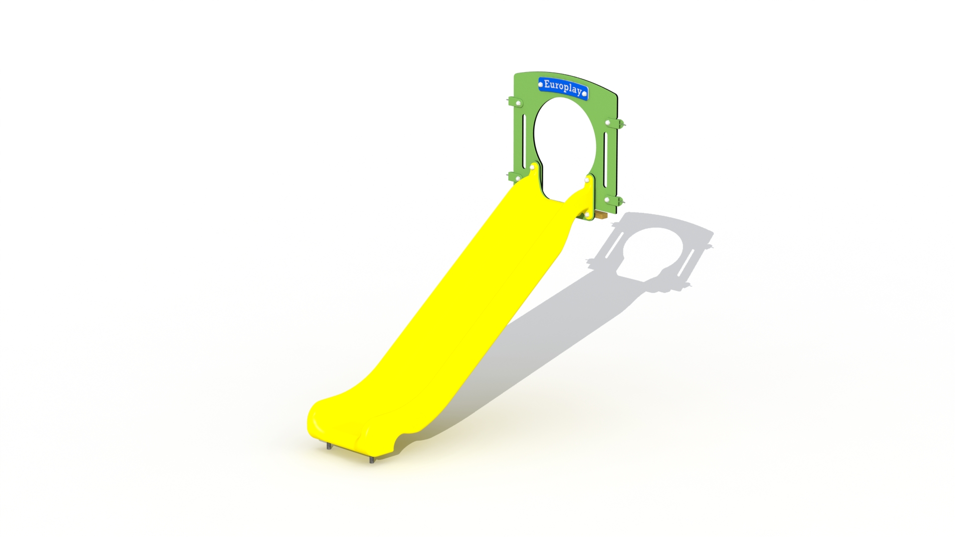 Lage kunststof glijbaan 0,6m breed - platformhoogte 1,37m