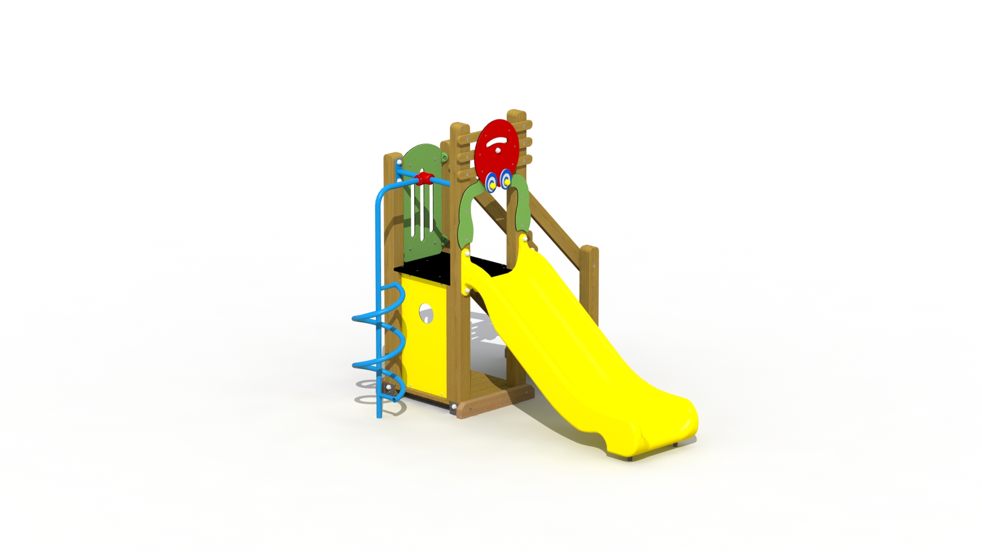 Kreeftje (met kunststof glijbaan en spiraalglijstang)