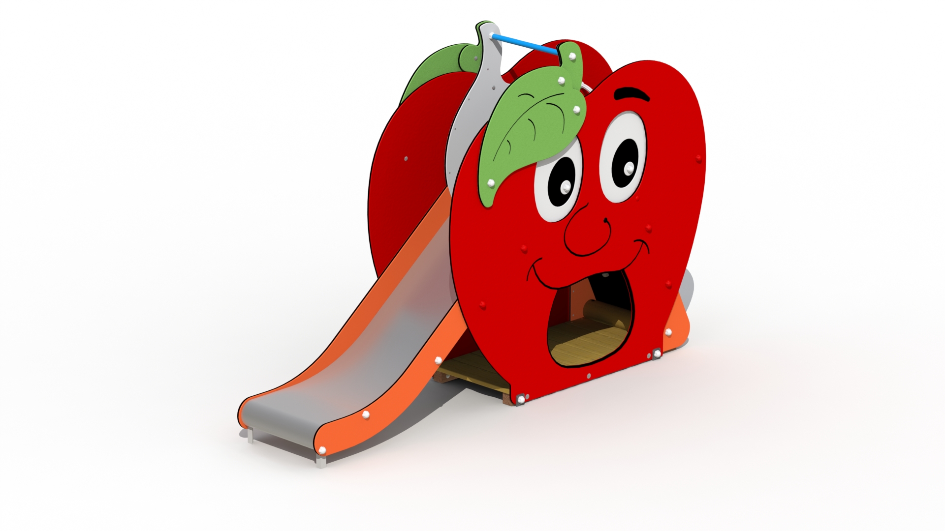 De appel (inox/RVS glijbaan)