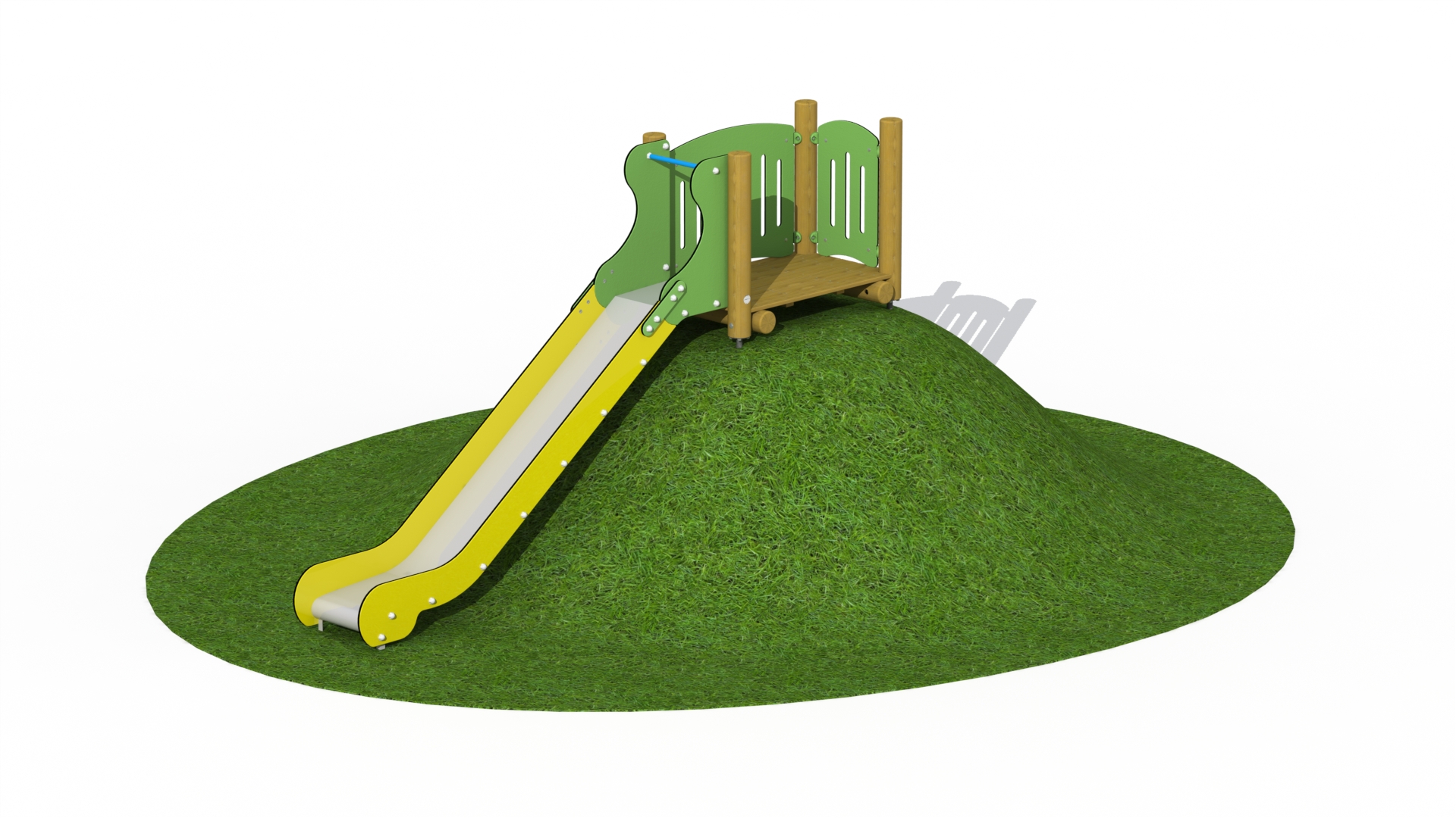 Inox/RVS heuvelglijbaan (0,5 m breed - glijlengte 2,5 m)