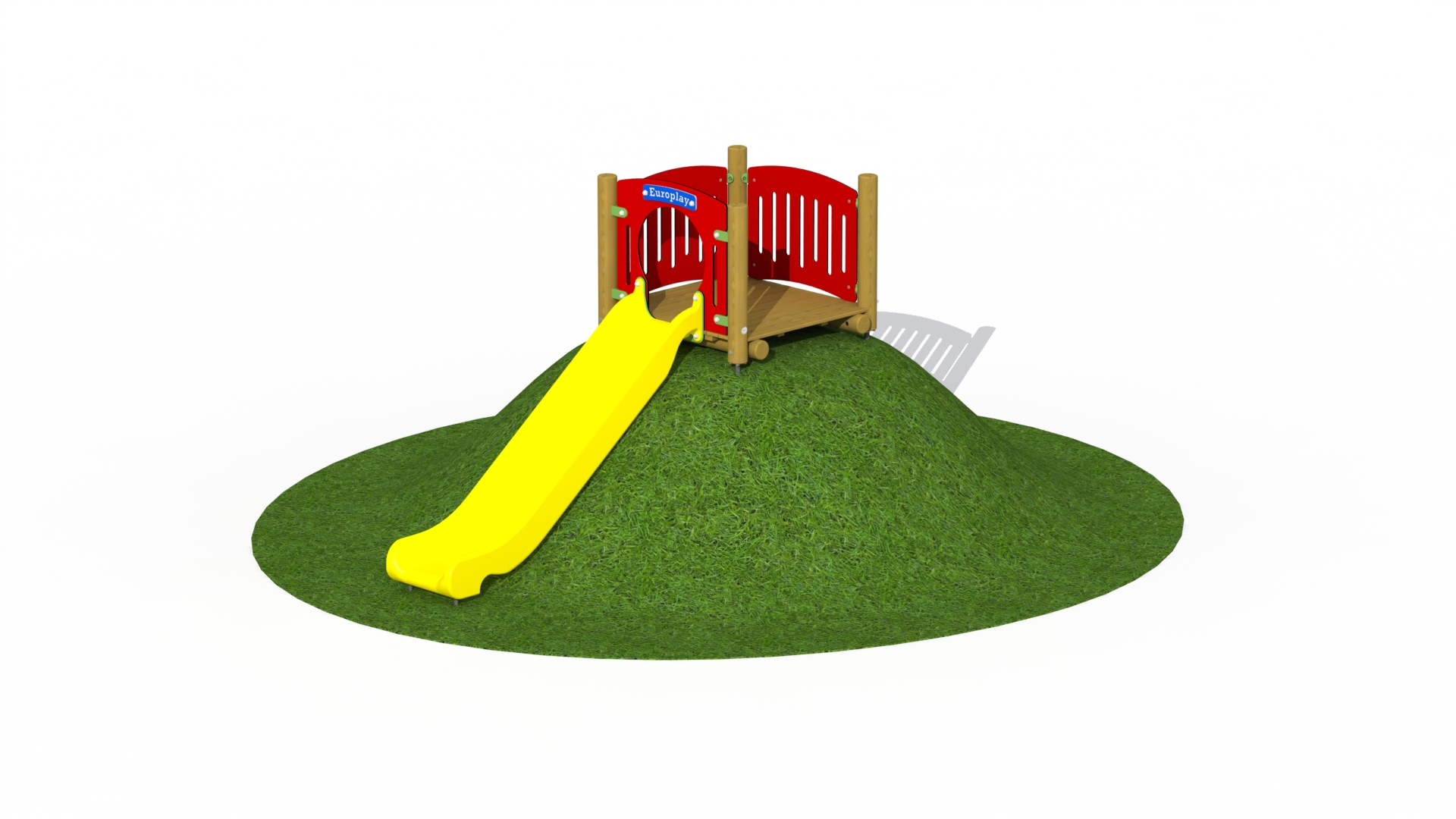 Kunststof heuvelglijbaan (0,6 m breed - glijlengte 2,3 m)