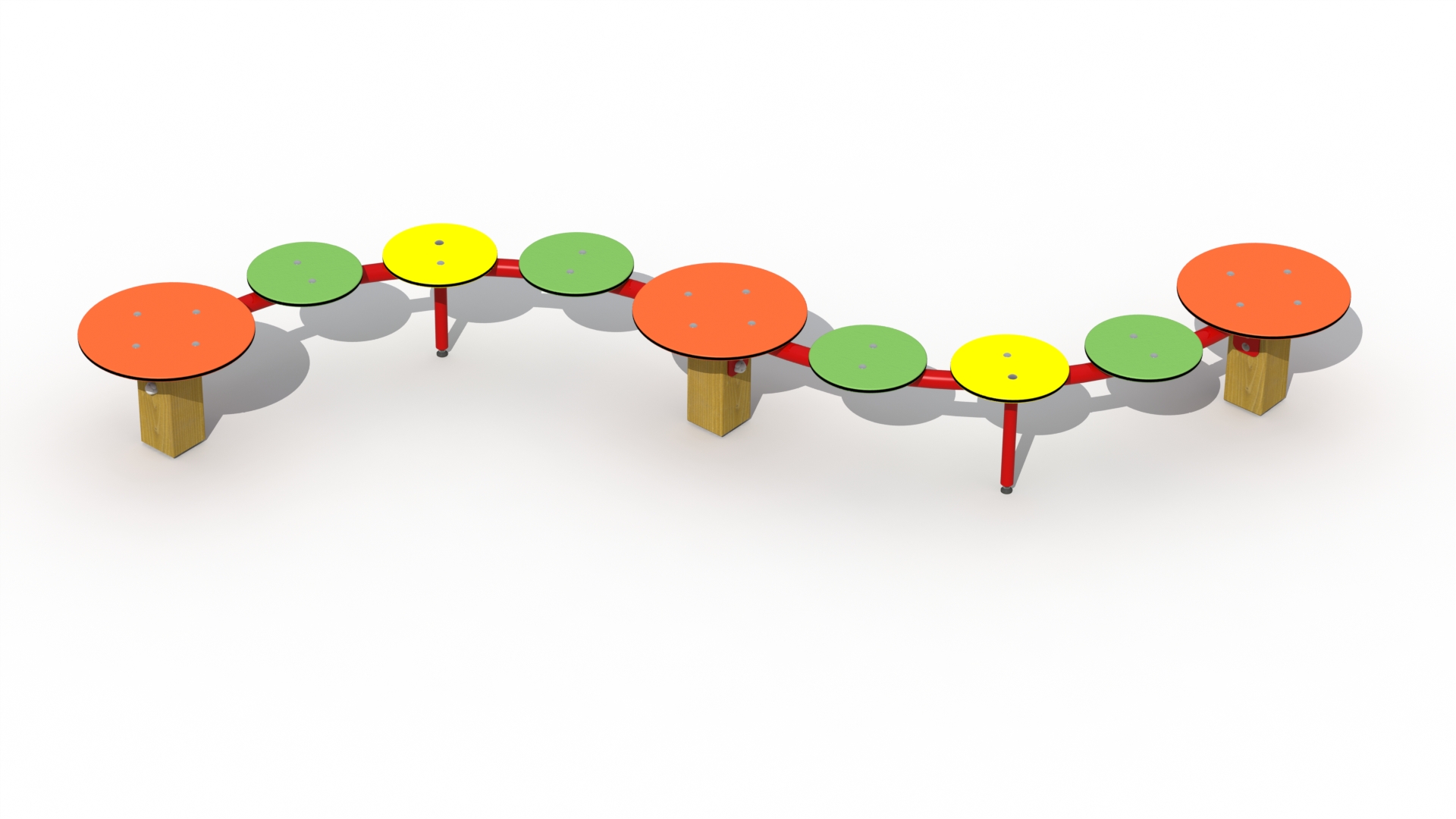 Gebogen sprookjesbank - 9 zittingen