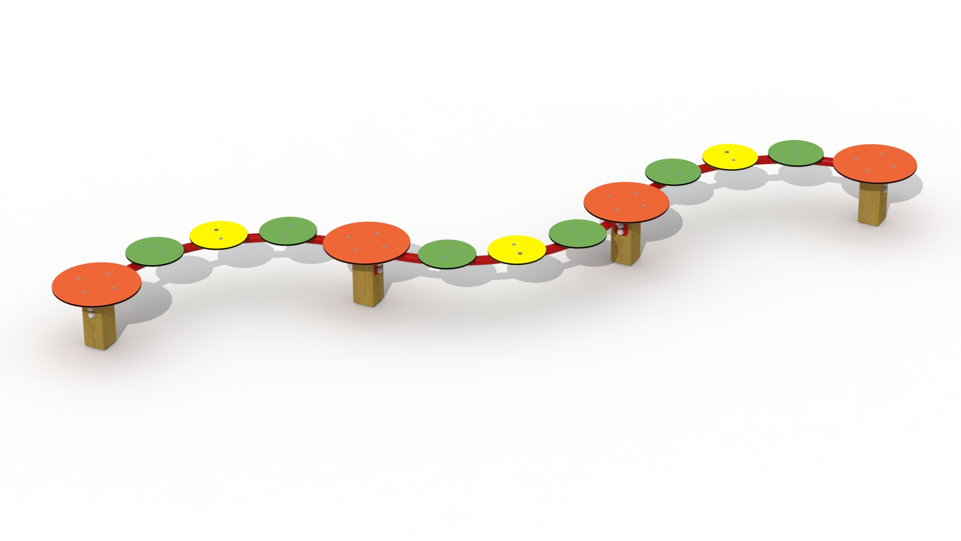 Gebogen sprookjesbank - 13 zittingen