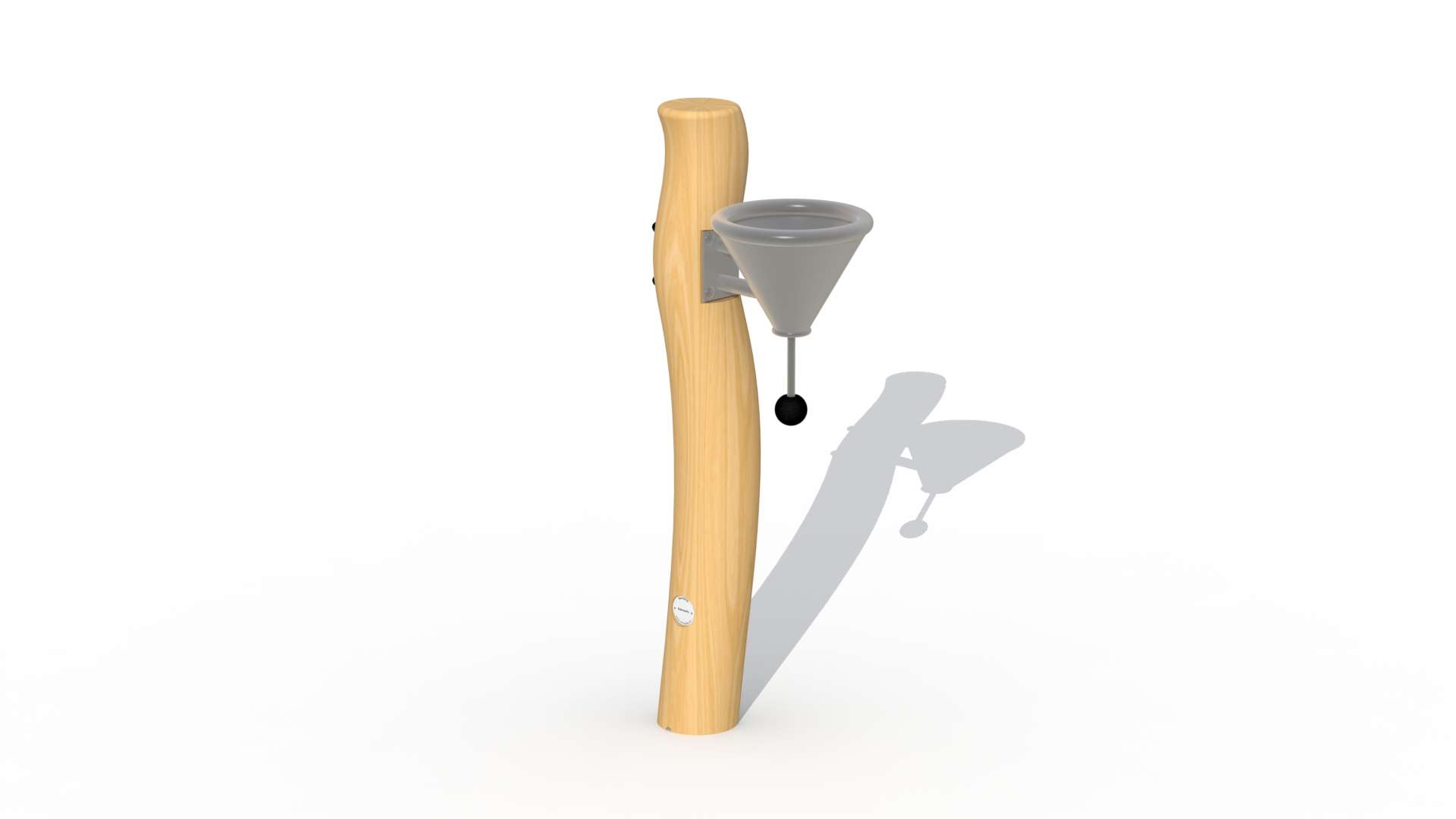 Zandtrechter met paal