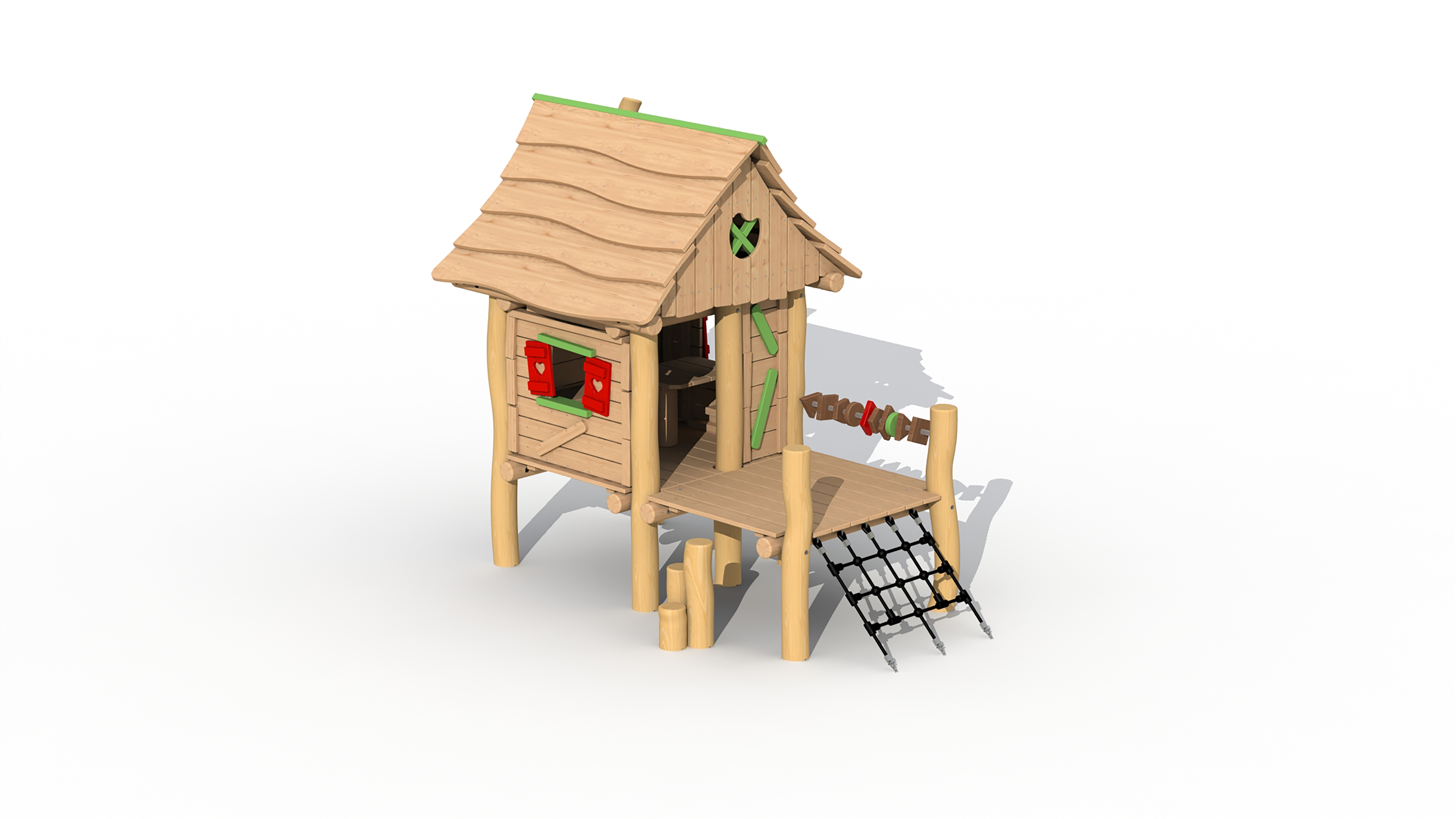 Houthakkershutje met terras