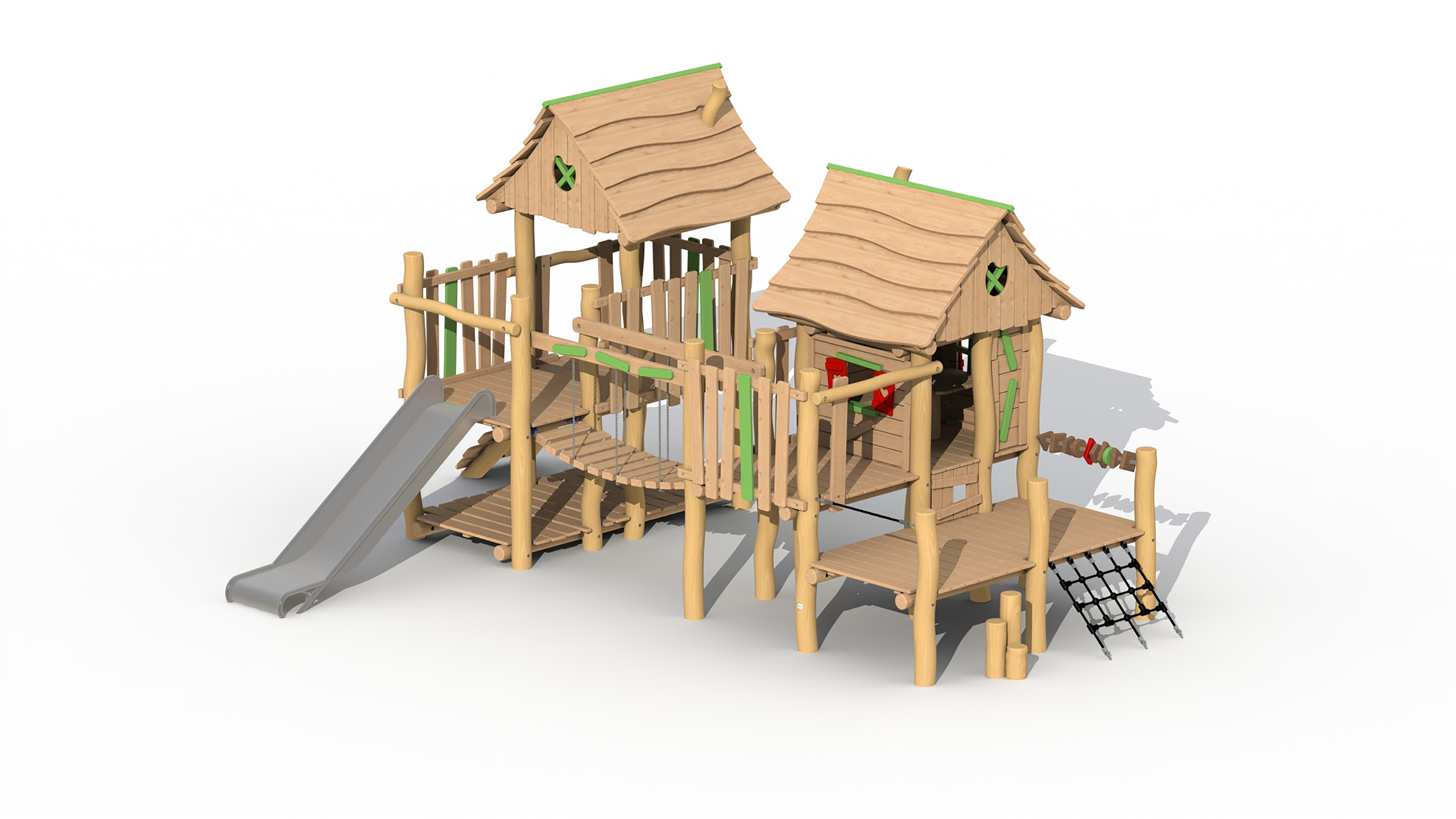 Stropersbos met uitbreiding (inox/RVS glijbaan)