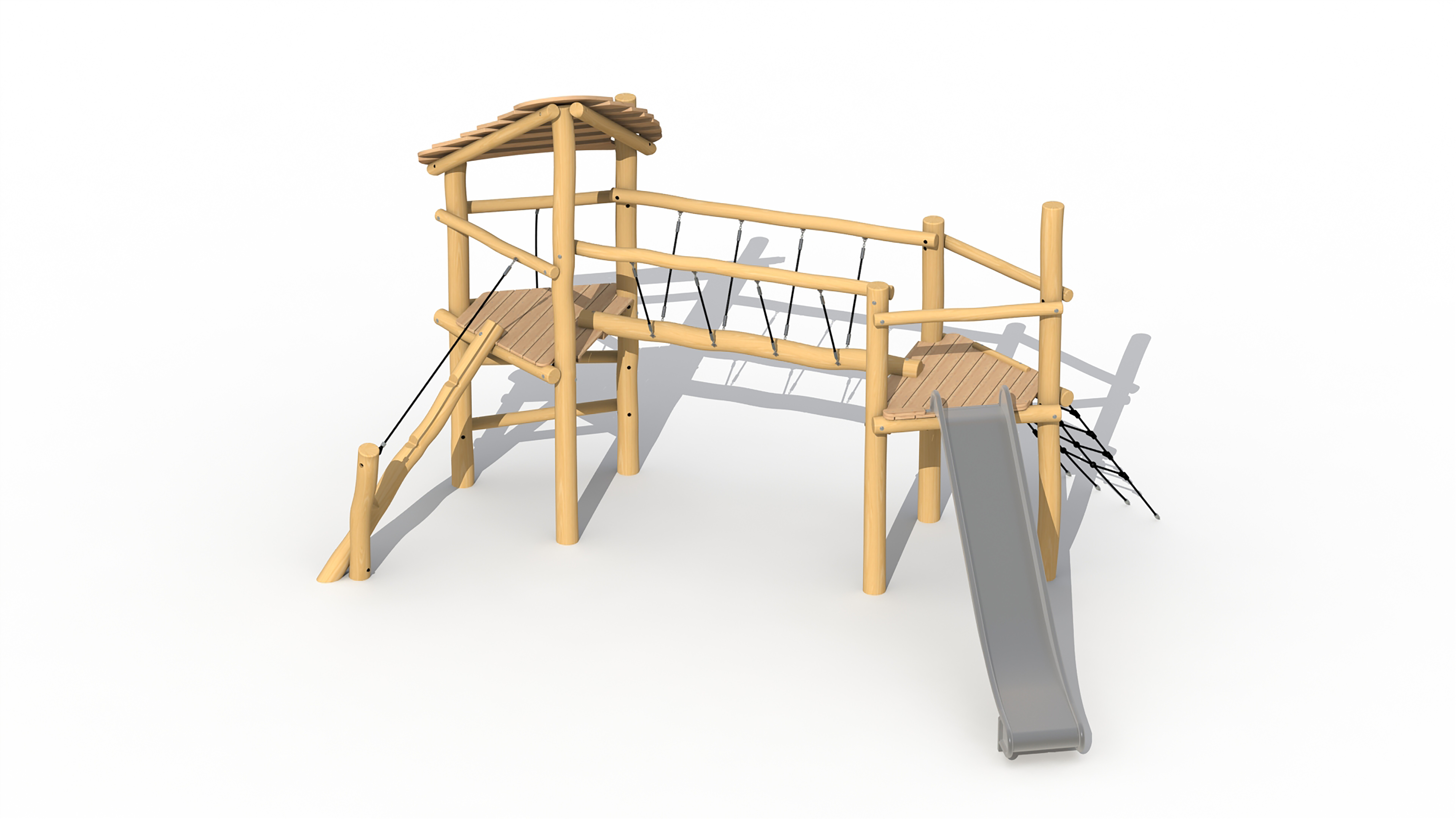 Keverbrugje (met inox/RVS glijbaan, met dak)