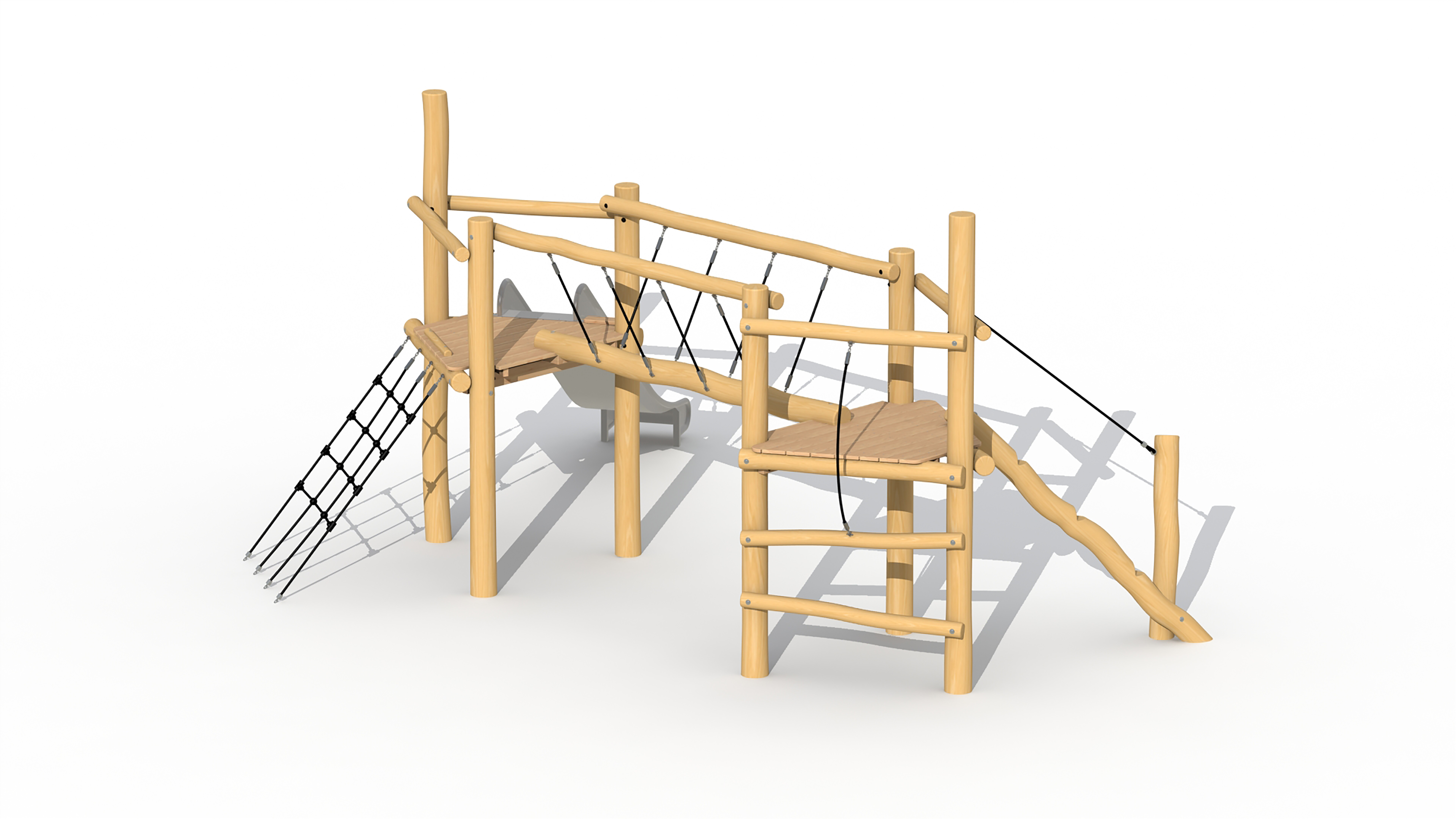 Keverbrugje (zonder dak, met inox/RVS glijbaan)