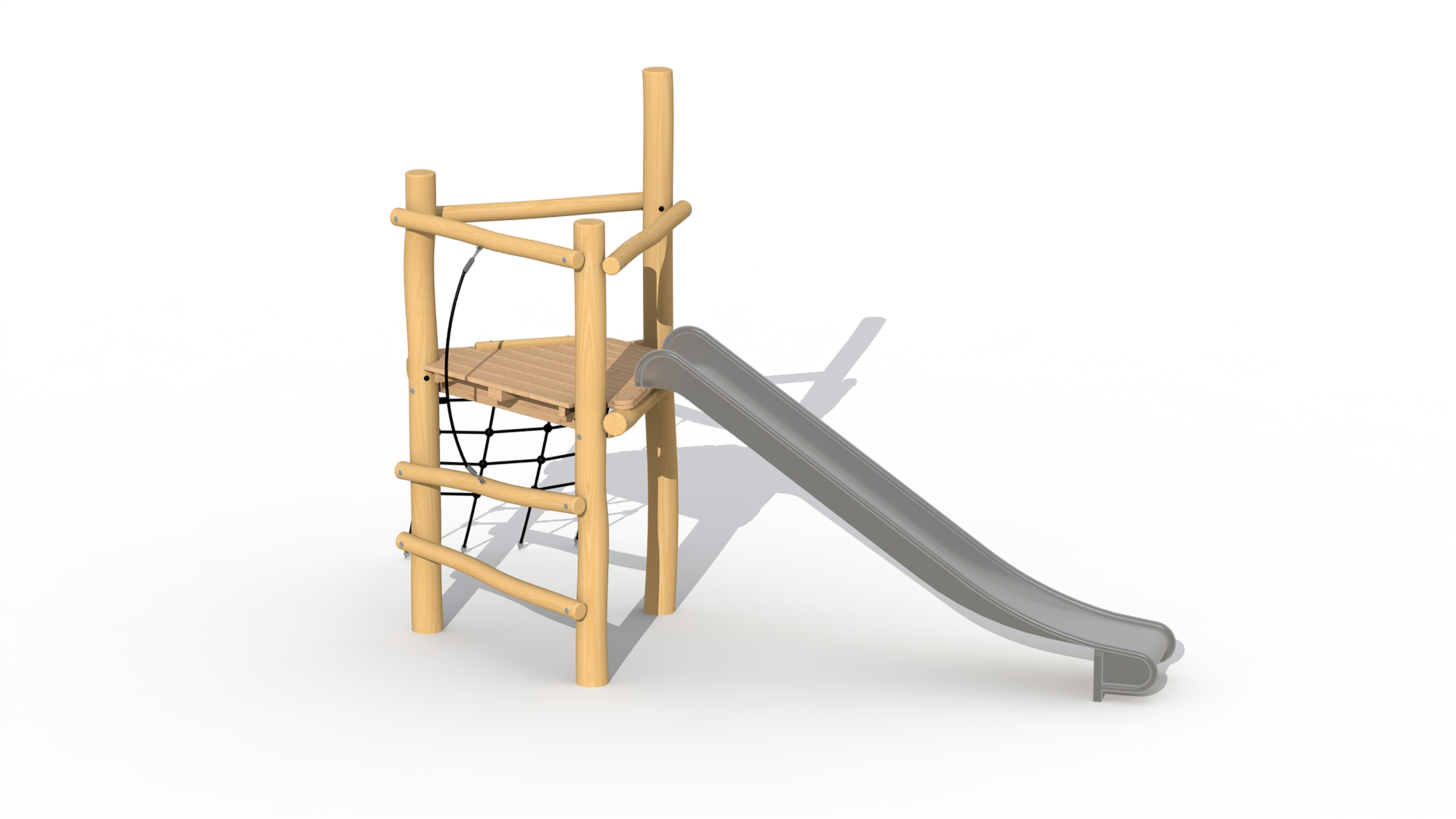 Speeltoren (met inox/RVS glijbaan)