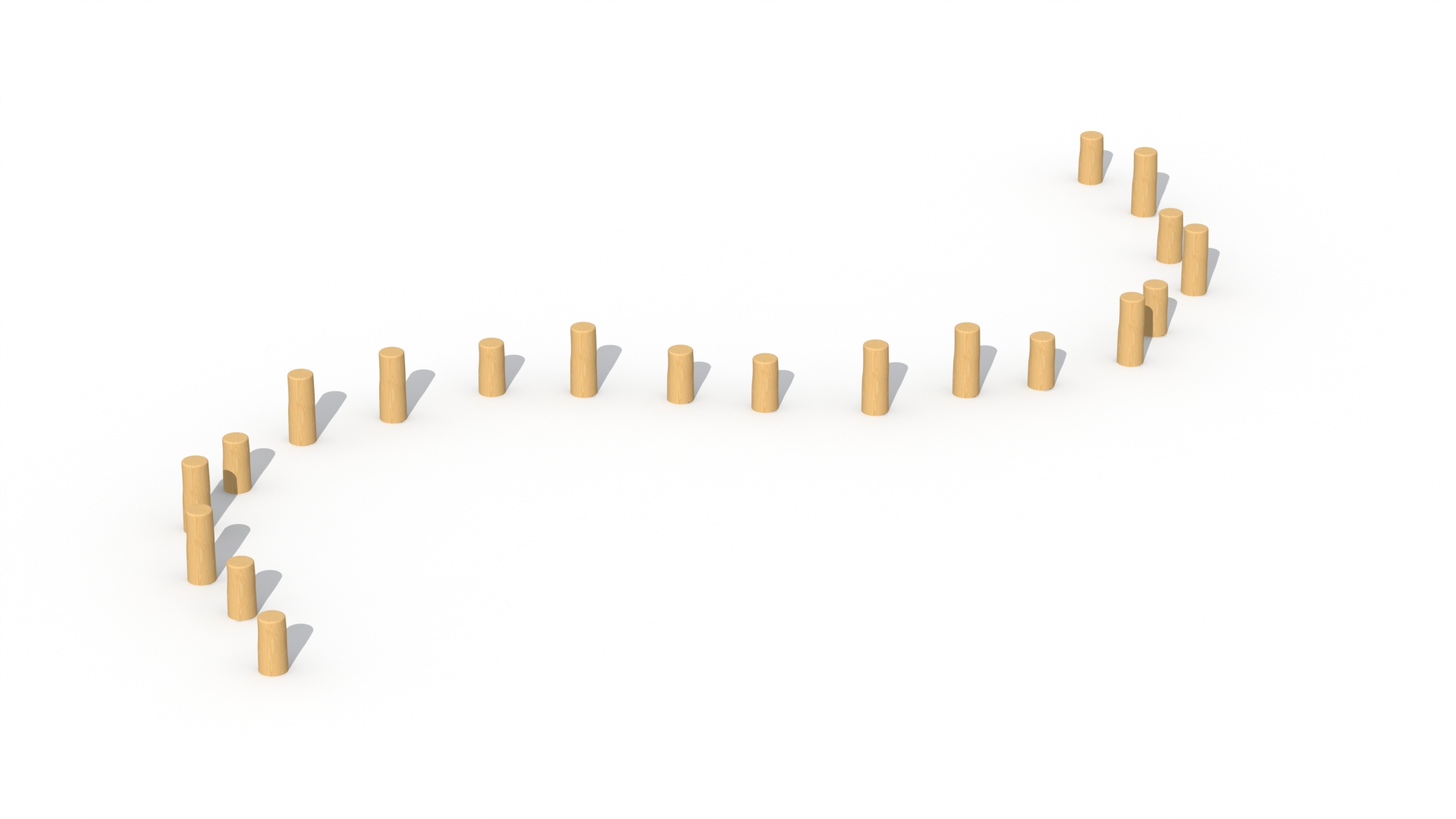 Evenwichtsparcours (20 palen)