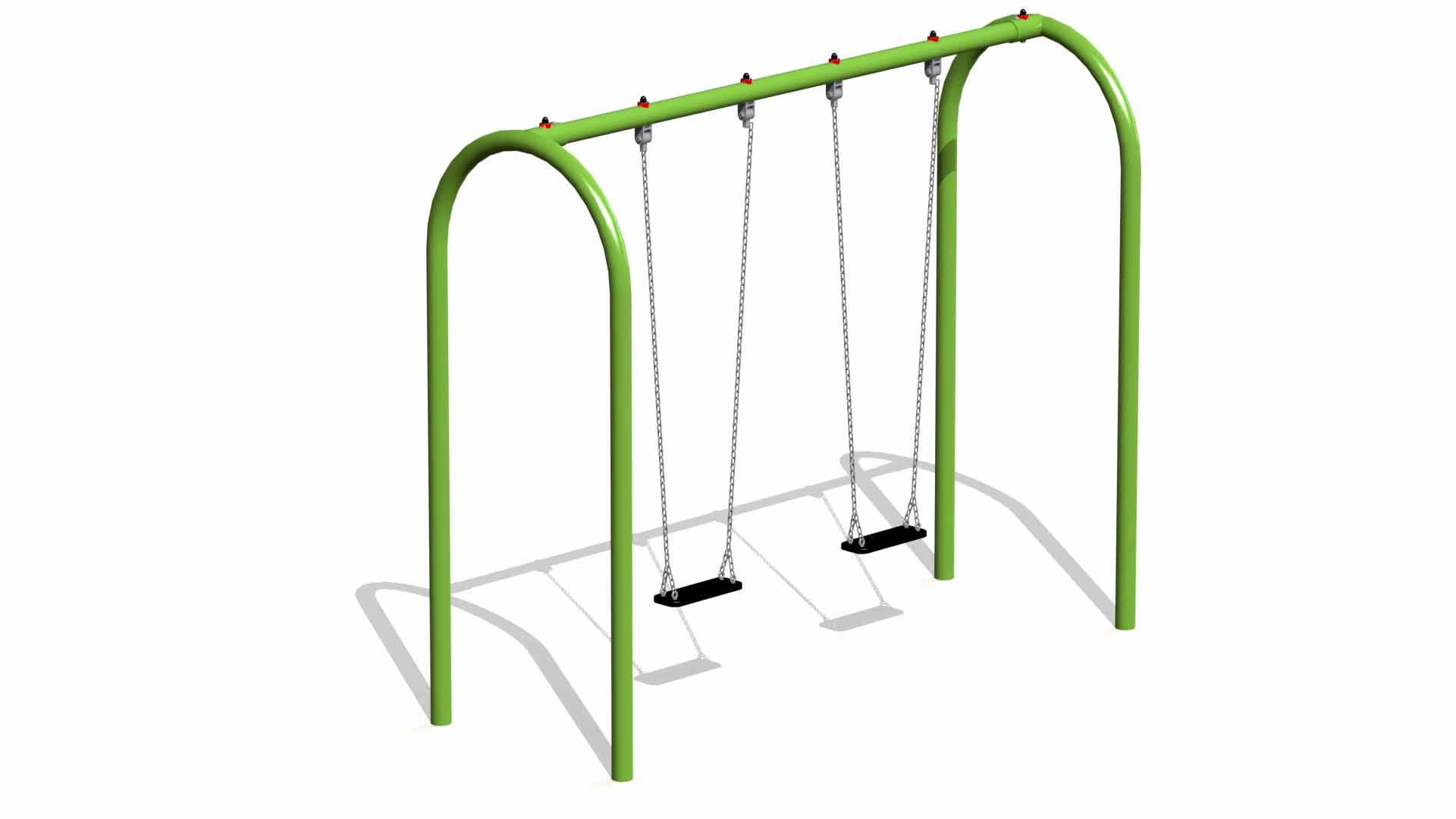 Metalen schommel (2 rubberzittingen)