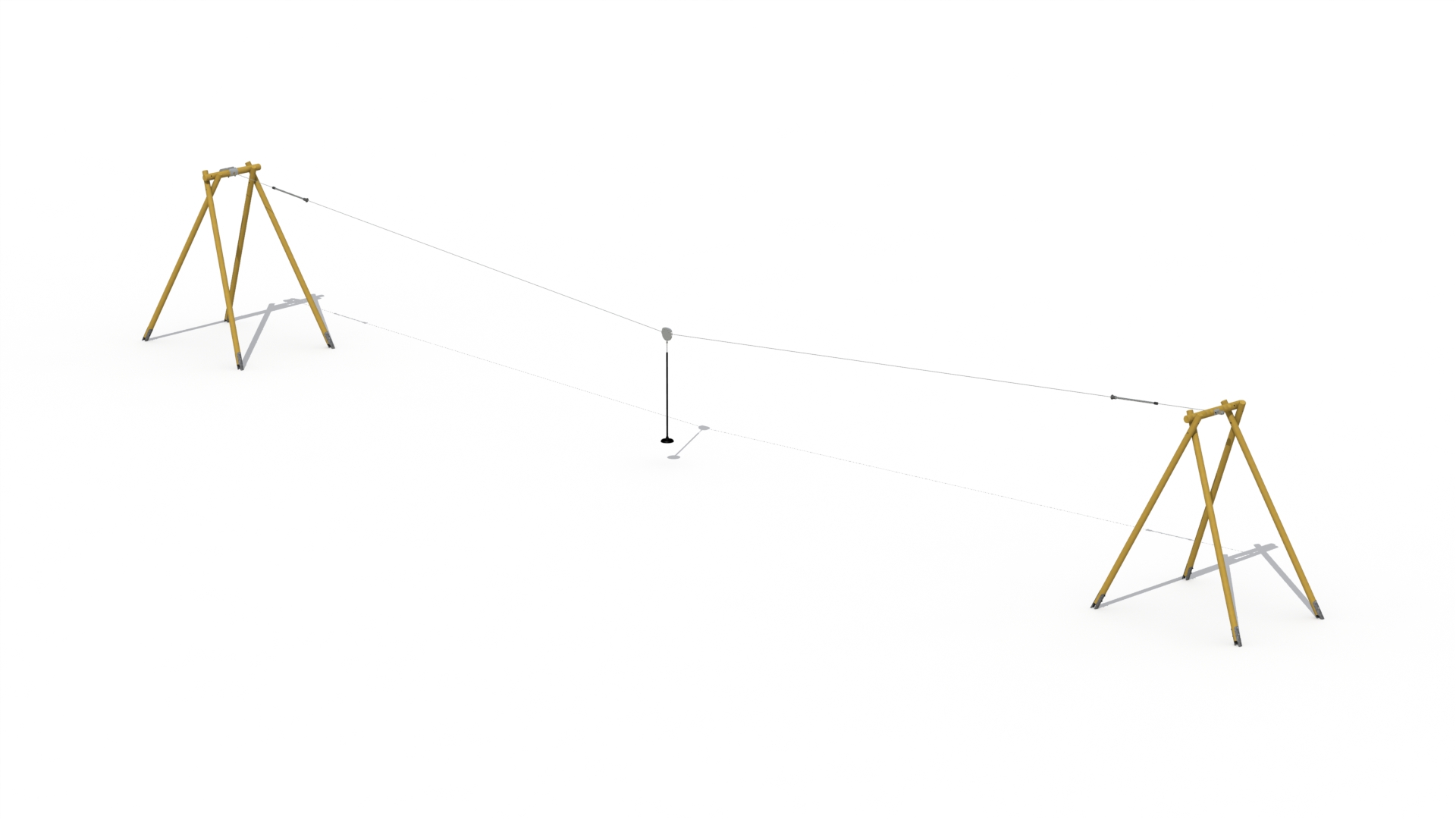 Kabelbaan met 2 heuvels