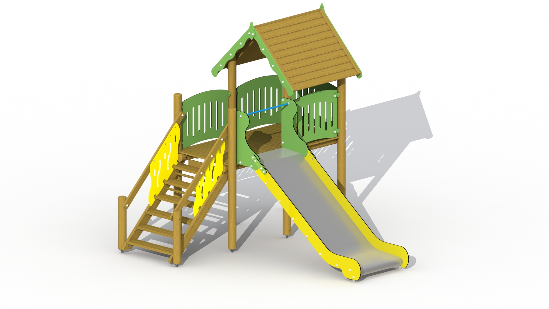 Paalwoning (inox/RVS glijbaan)