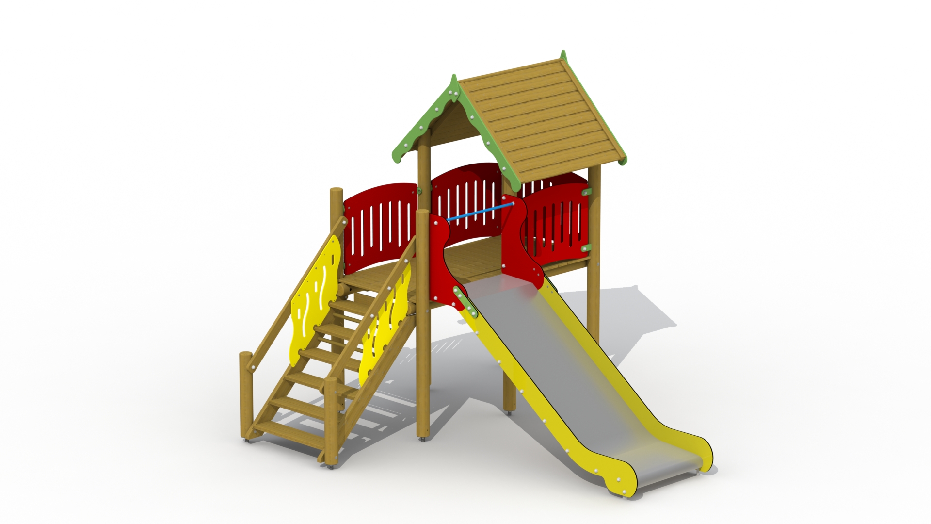 Paalwoning (inox/RVS glijbaan)