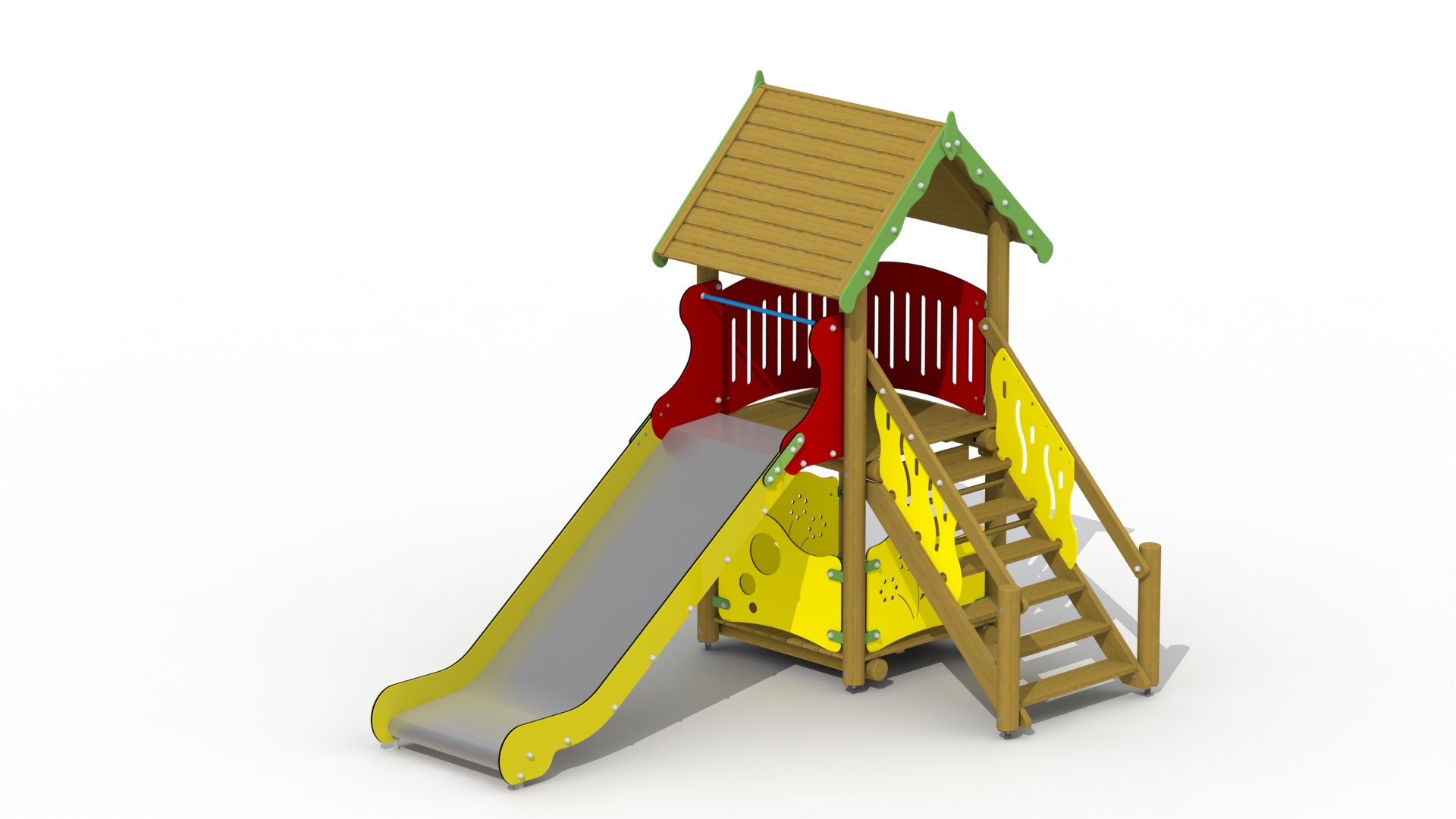 Glijbaanhuisje (inox/RVS glijbaan)