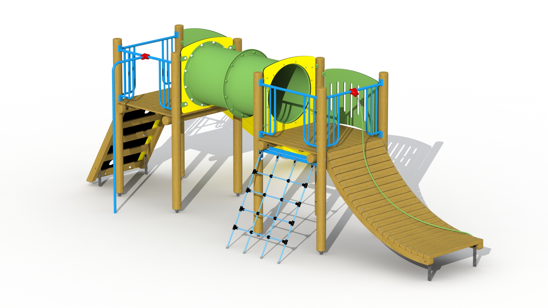 Indianendorp (kunststof glijbaan, kruiptunnel)