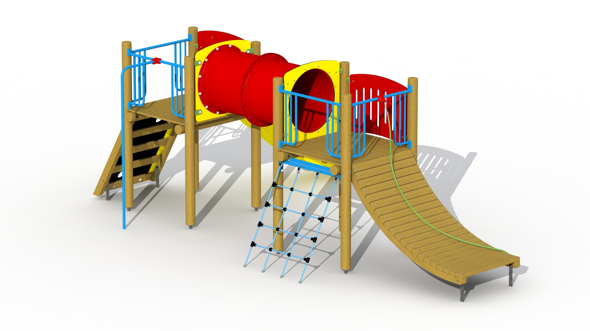 Indianendorp (kunststof glijbaan, kruiptunnel)