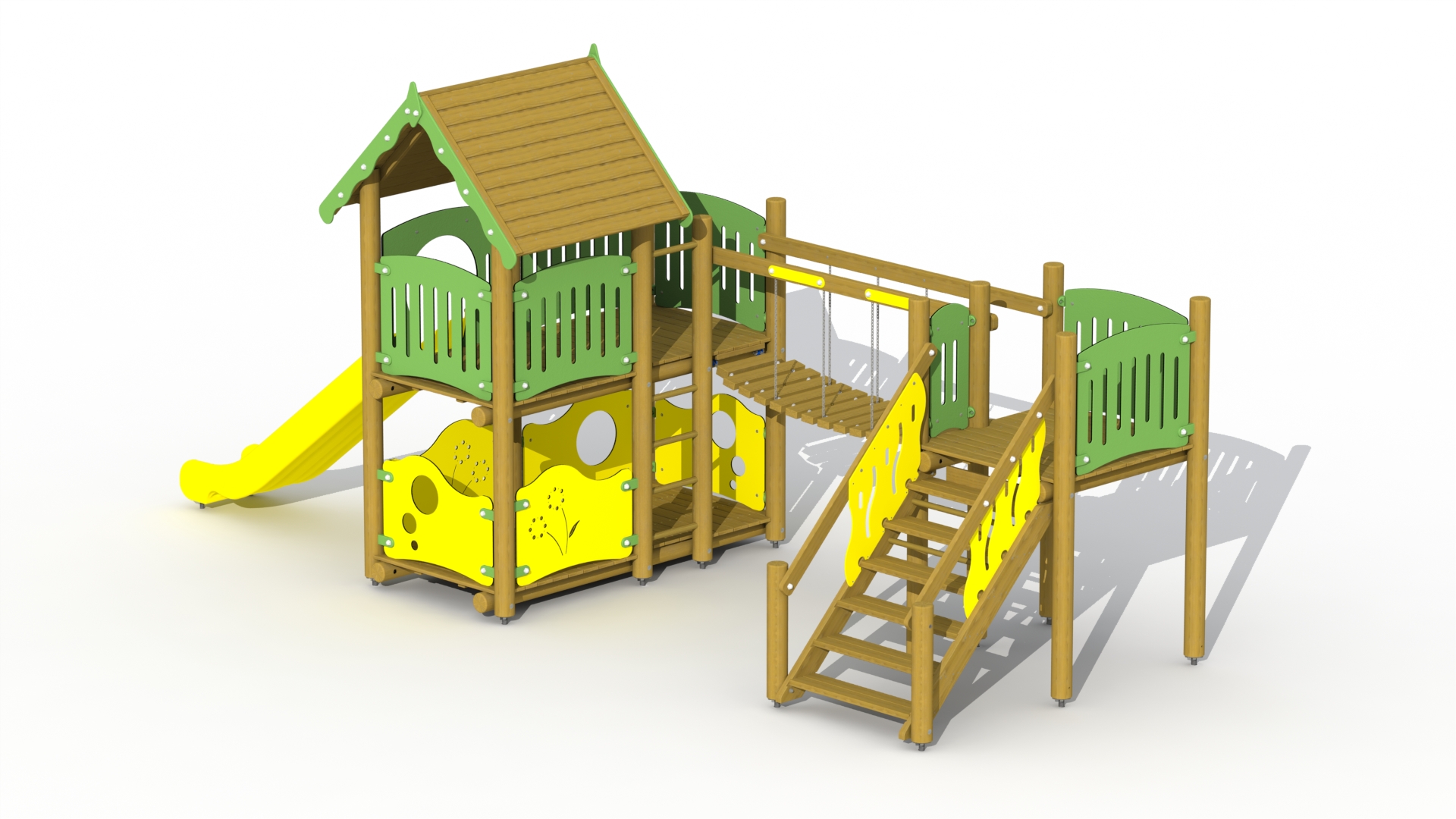 Vesting (kunststof glijbaan, soepele loopbrug)