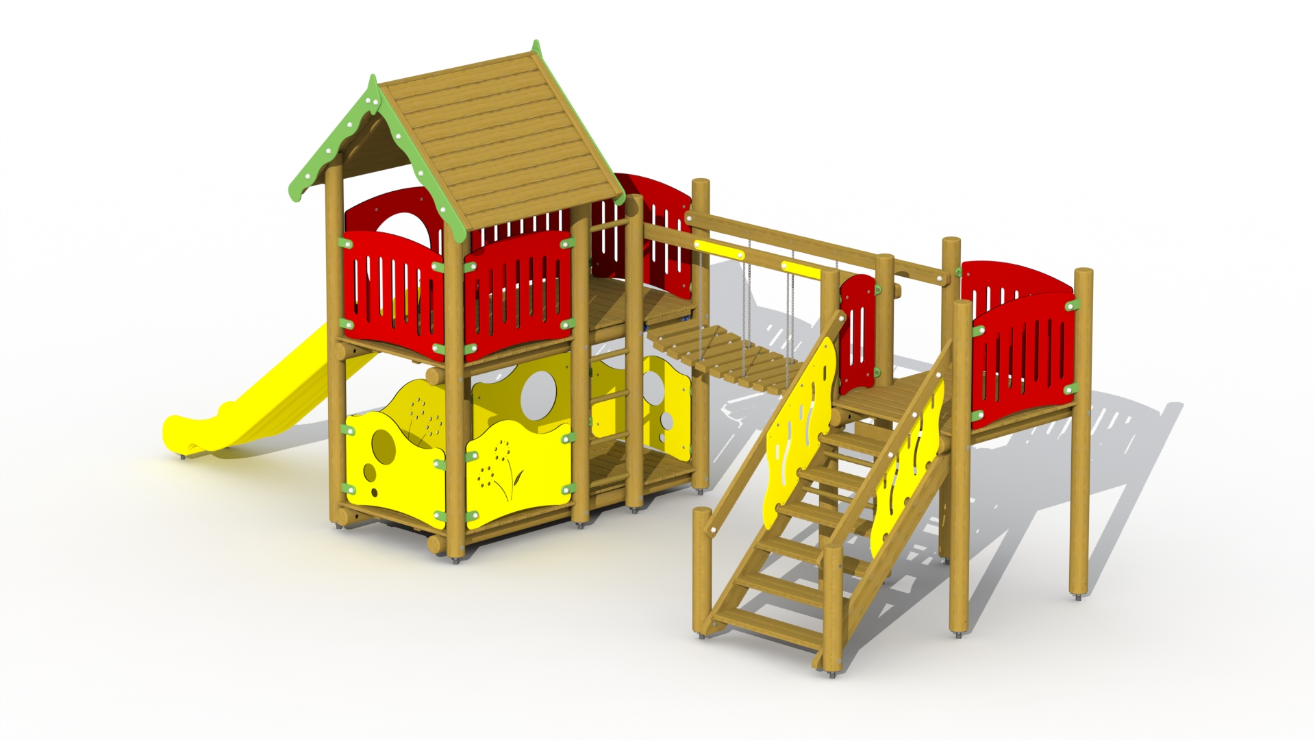 Vesting (kunststof glijbaan, soepele loopbrug)