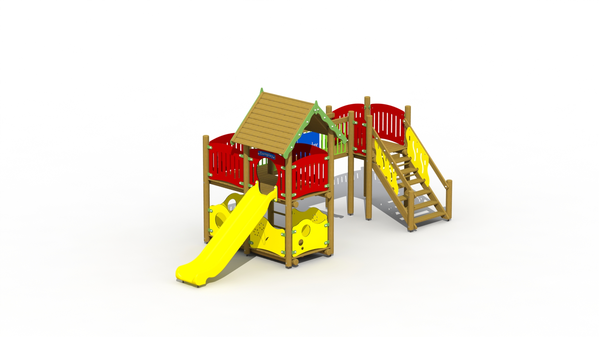 Vesting (kunststof glijbaan, vaste loopbrug)