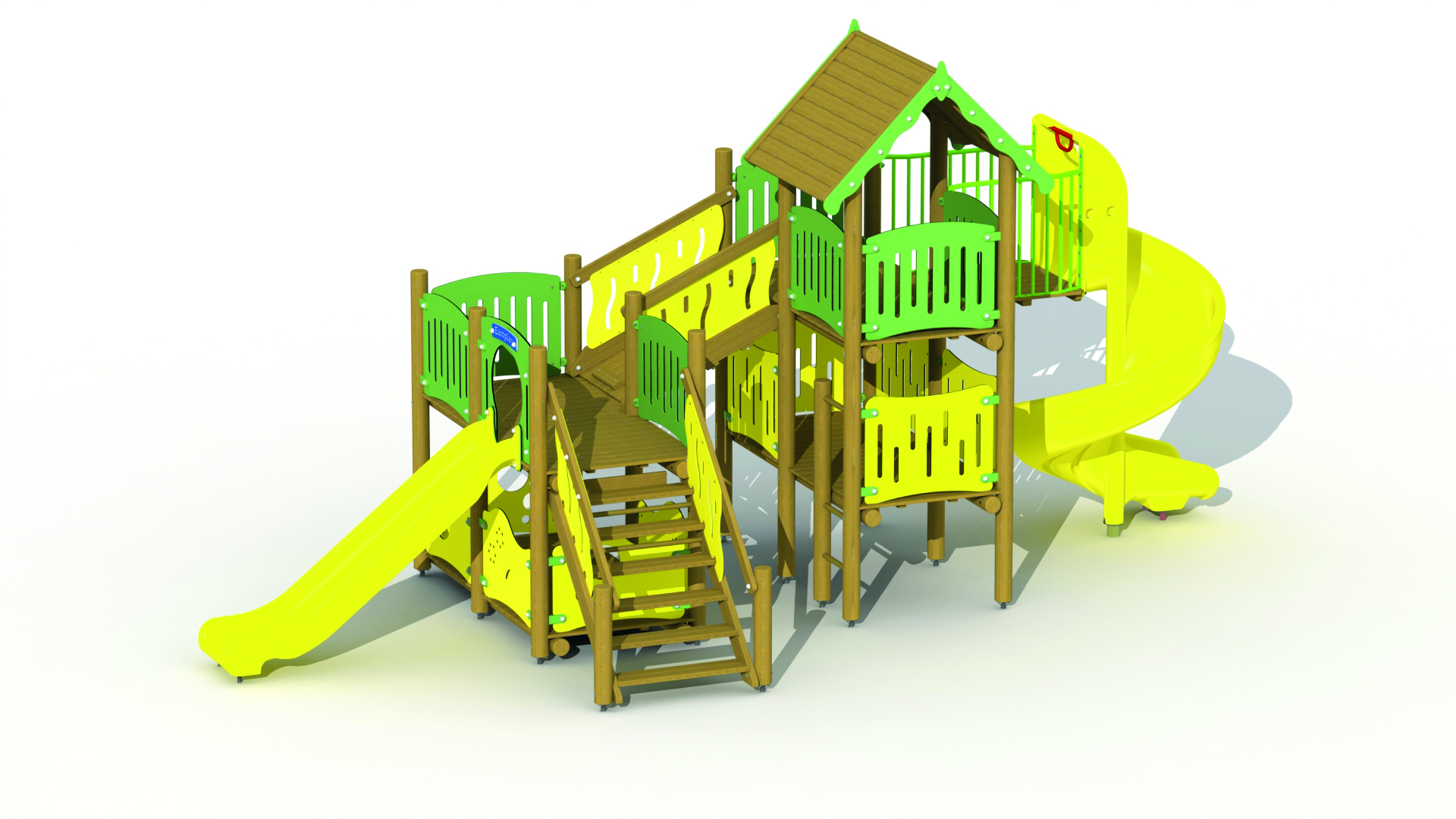 Zeeroverskasteel (spiraalglijbaan, lage kunststof glijbaan)