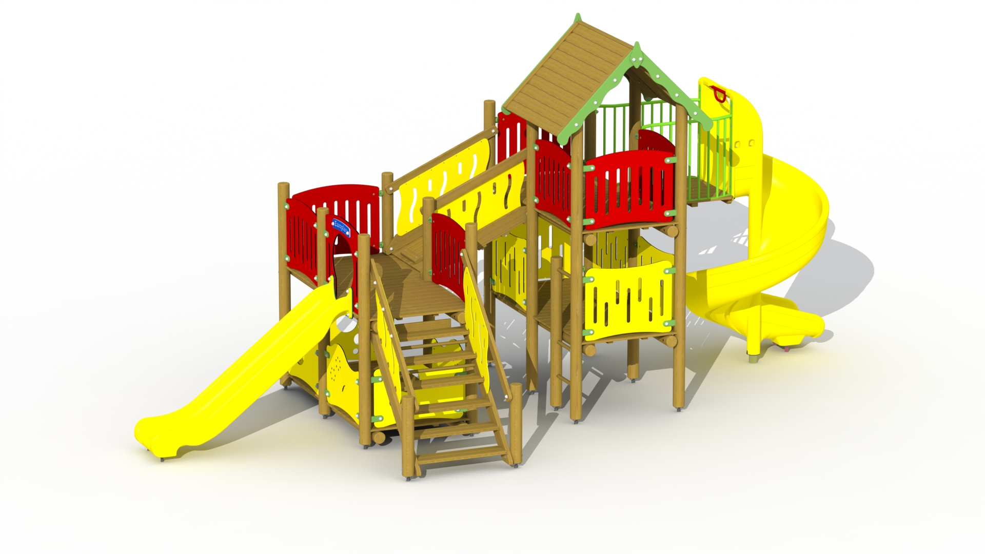 Zeeroverskasteel (spiraalglijbaan, lage kunststof glijbaan)