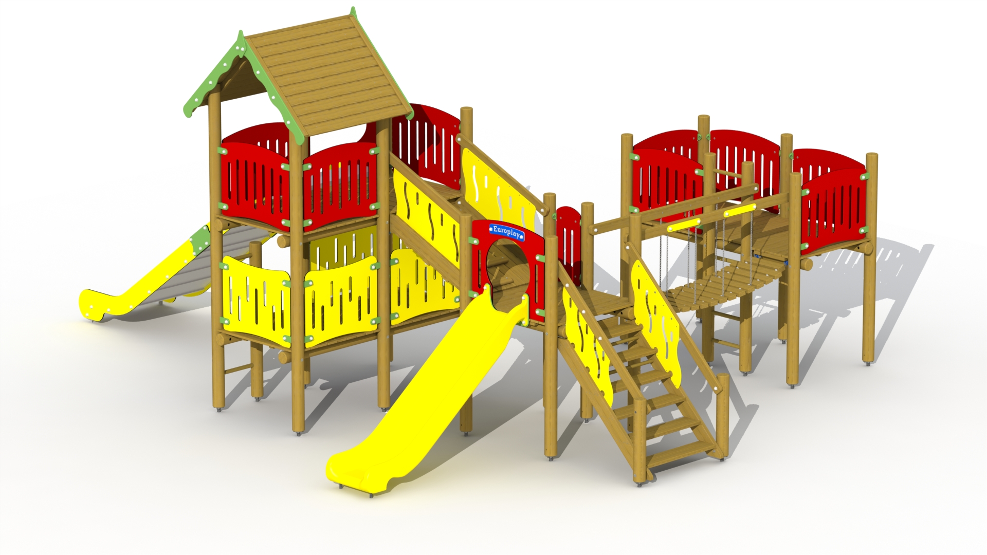 Elfenburcht (lage kunststof, hoge inox/RVS glijbaan)