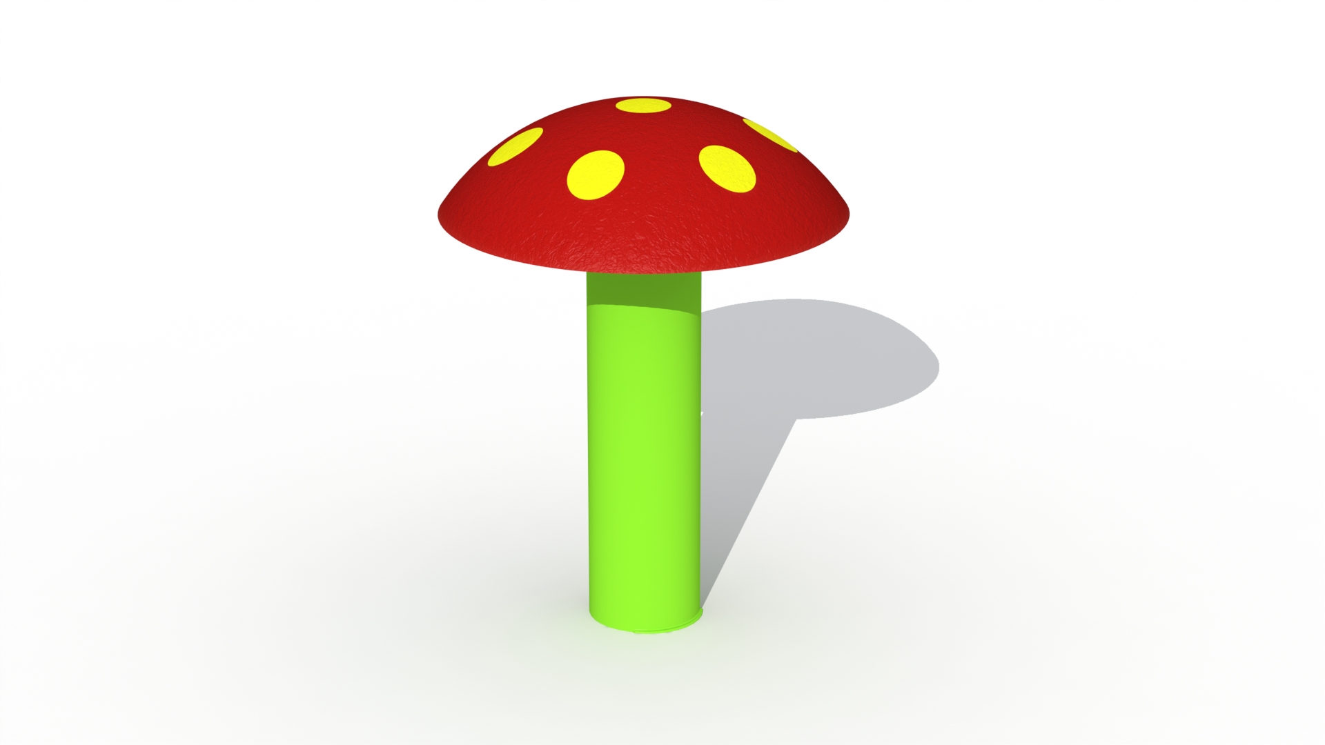 Reuzenpaddenstoel (hoog model, rood met gele stippen)