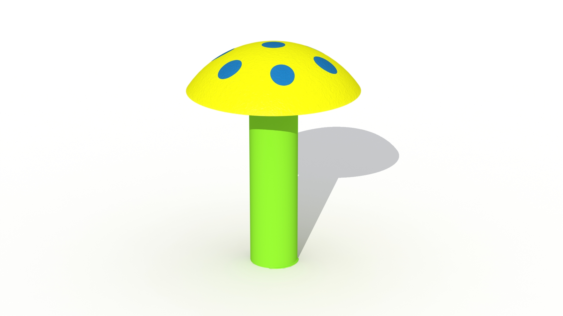 Reuzenpaddenstoel (hoog model, geel met blauwe stippen)