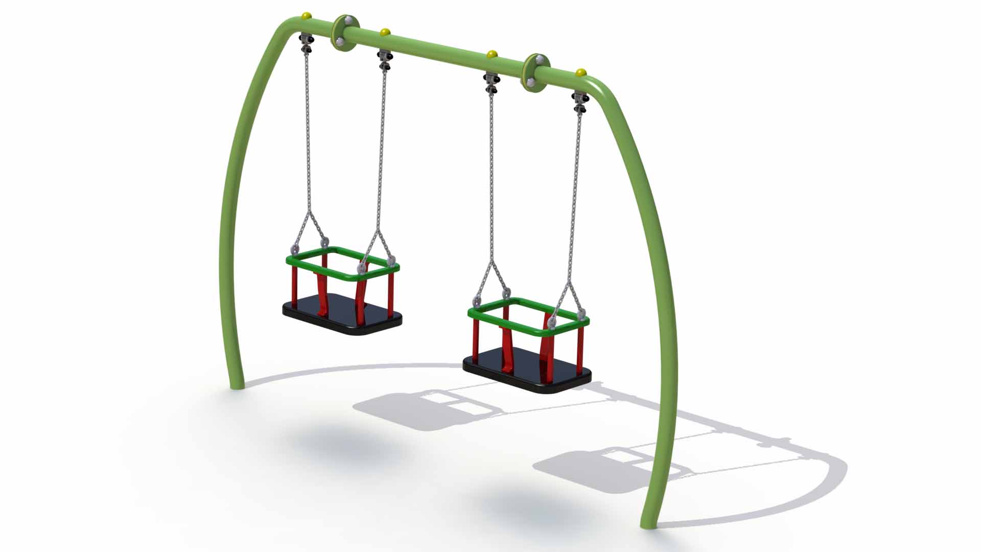 Dubbele peuterschommel (2 veiligheidszittingen)