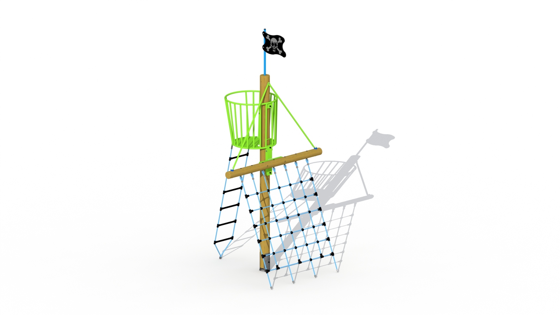 Kraaiennest met zeeroversvlag