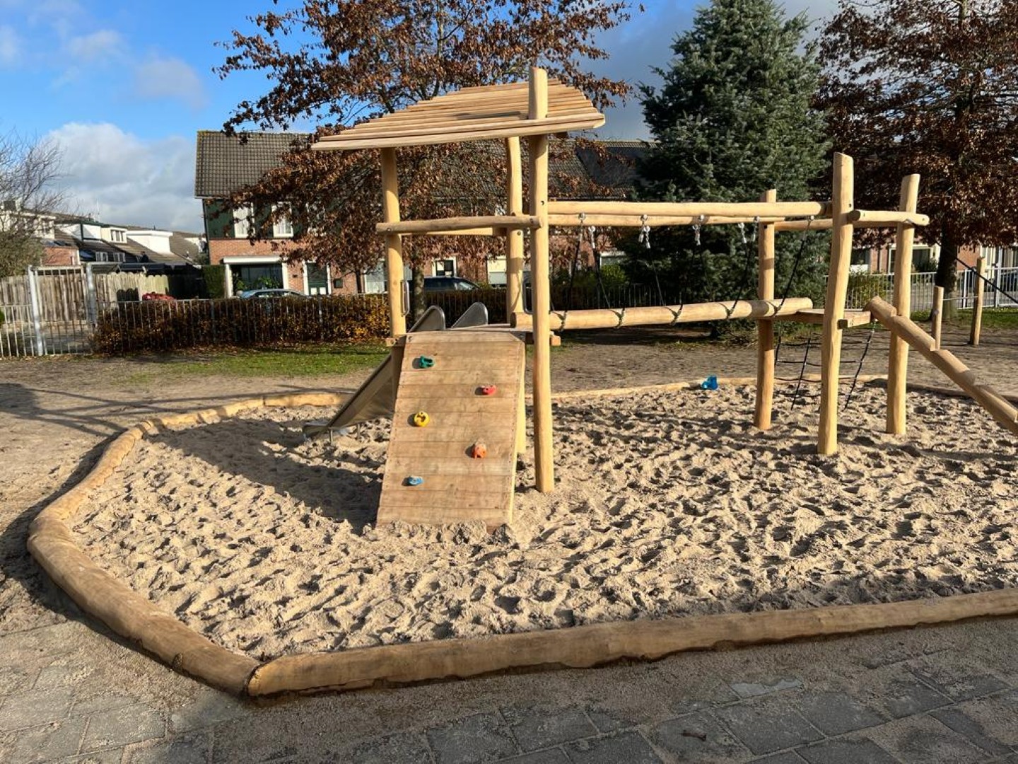 Speeltoren Dubbel met RVS glijbaan