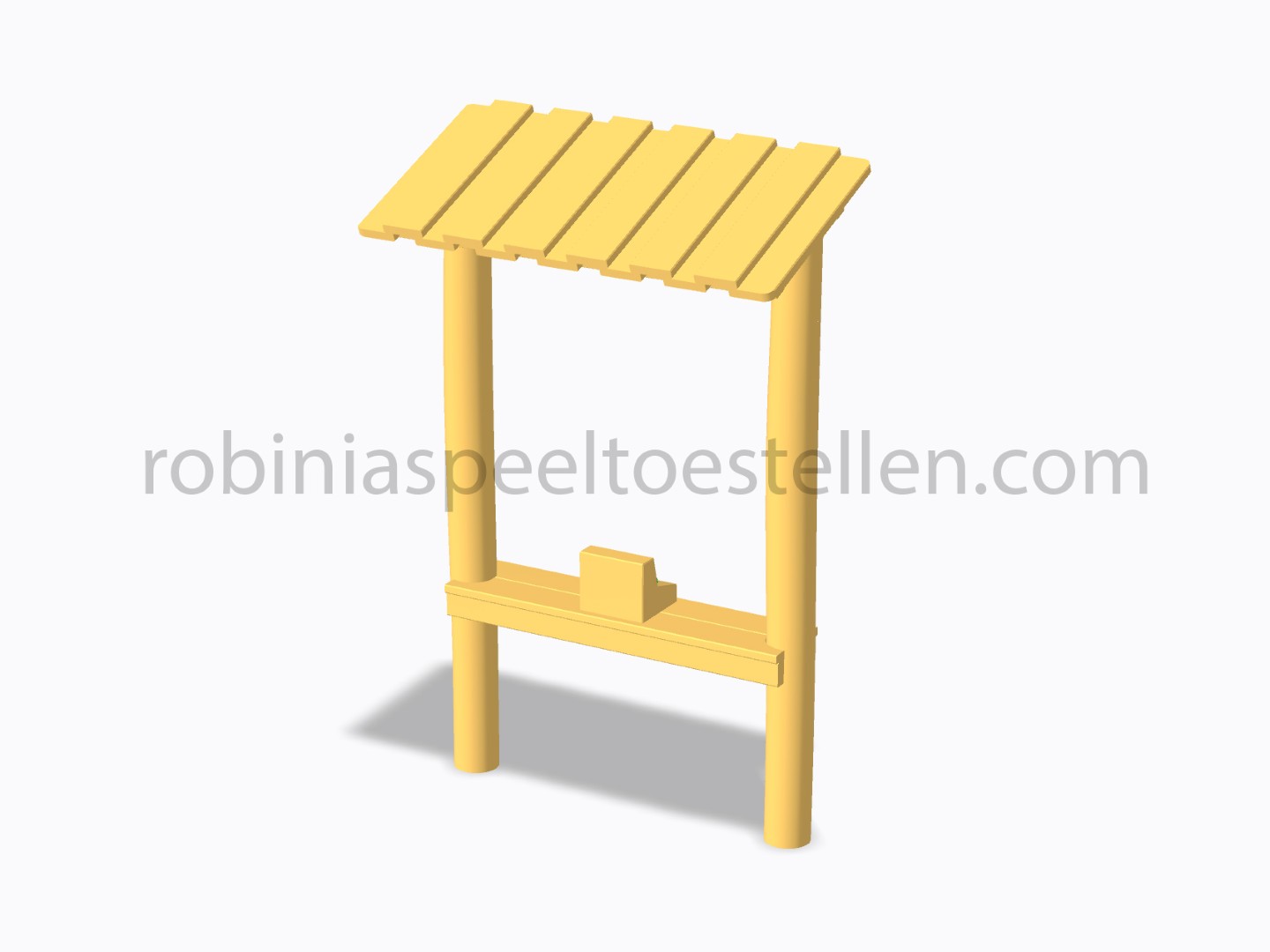 Kassa, toonbank met dak